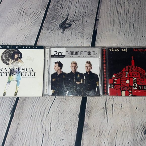 Mixed Lot 3 Christian Music CDs 1000 Ft Krutch, 3rd Day, Francesca Battistelli - Picture 1 of 3